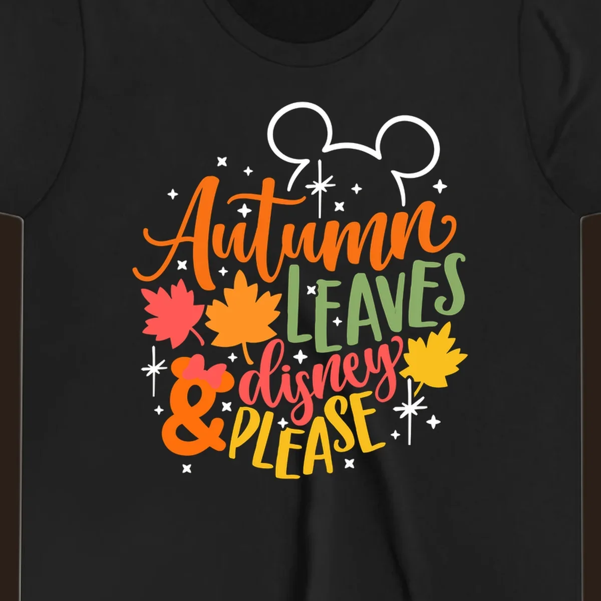 Autumn Leaves Disney Please text with Mickey ears and fall leaves.