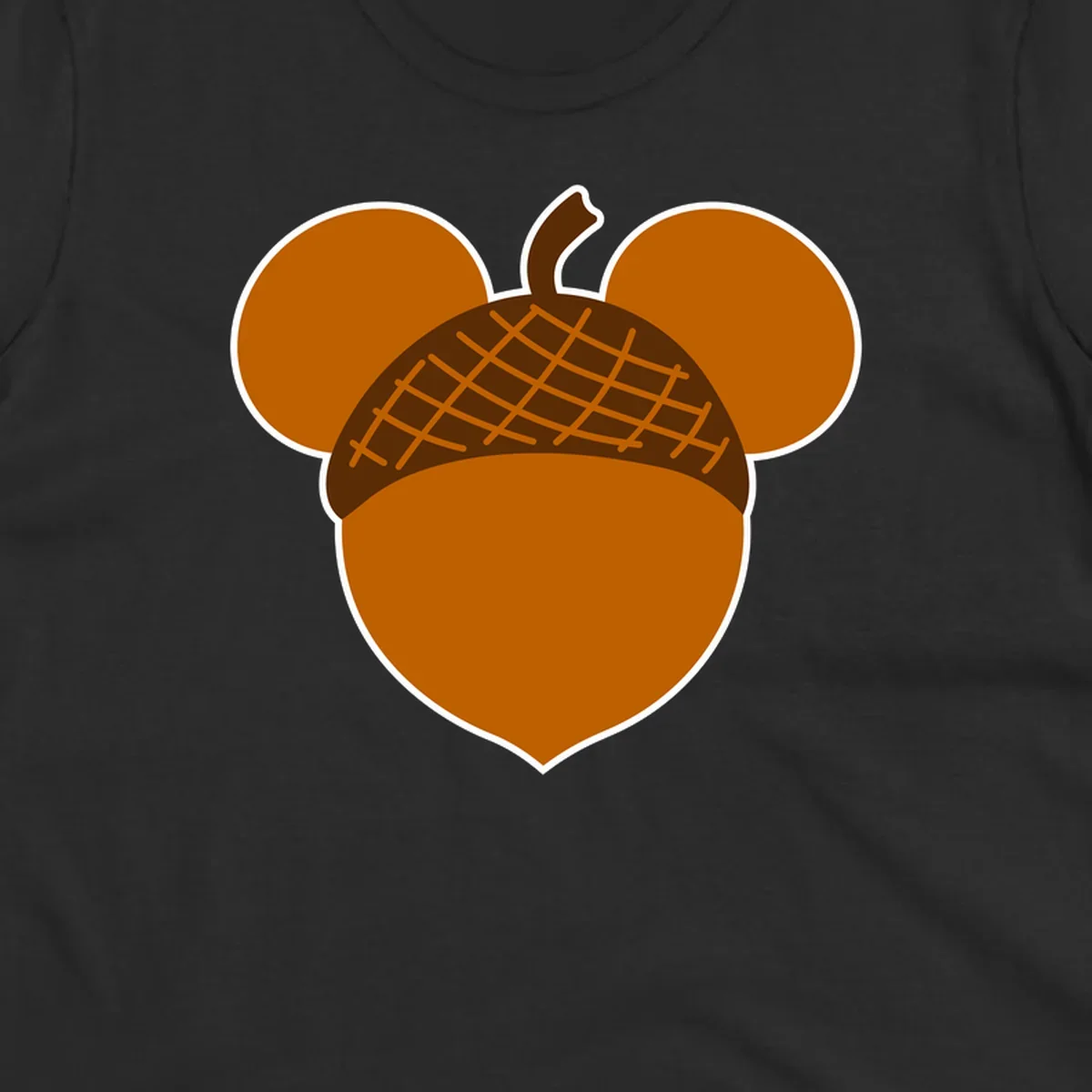 Brown acorn with Mickey Mouse ears, acorn-mickey-ears