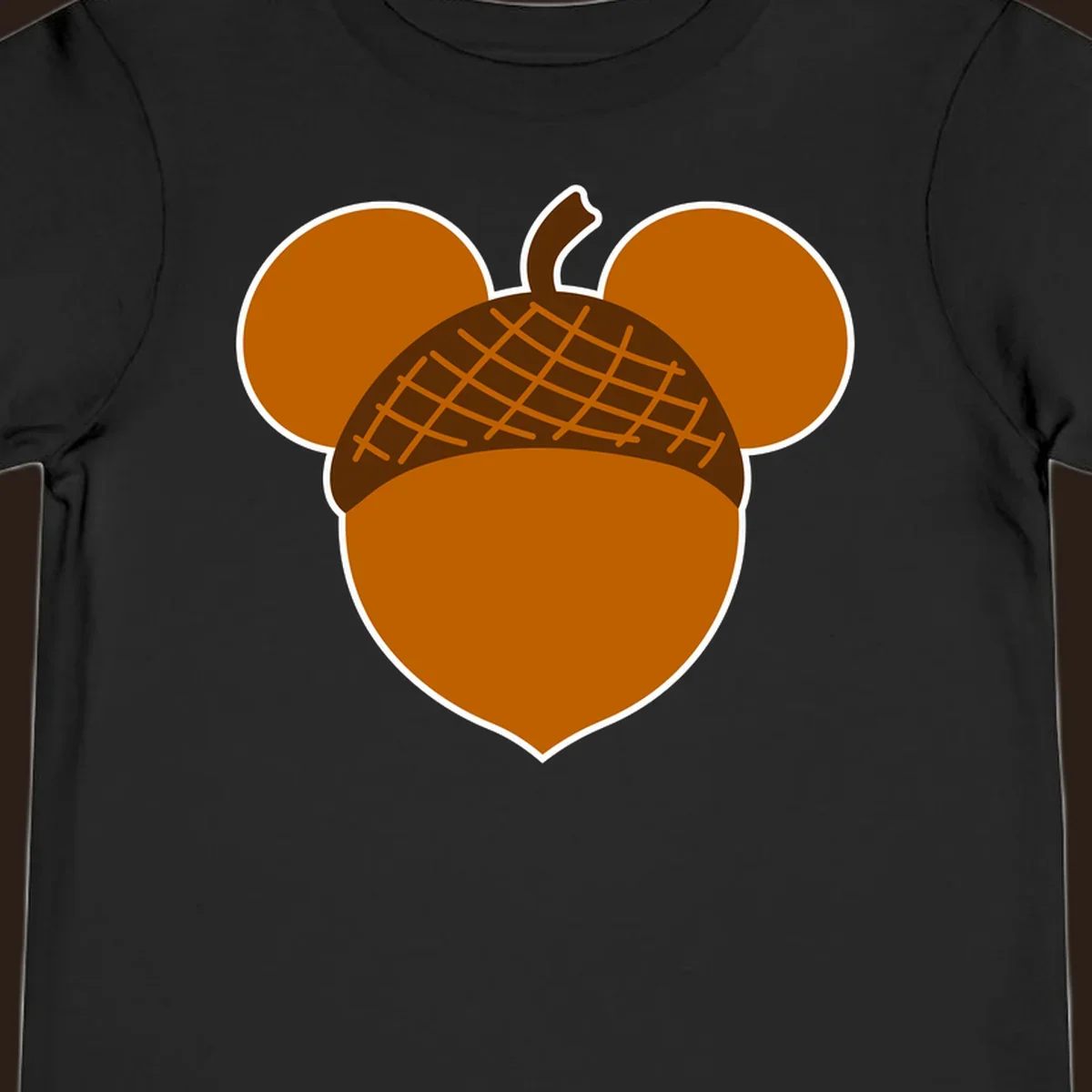 Brown acorn with Mickey Mouse ears, acorn-mickey-ears