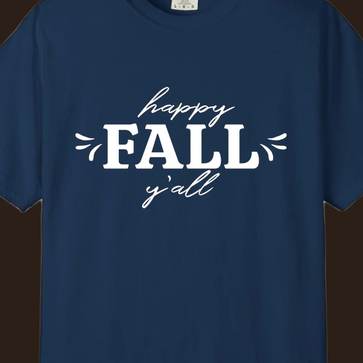 Happy Fall Y'all typography design for autumn.