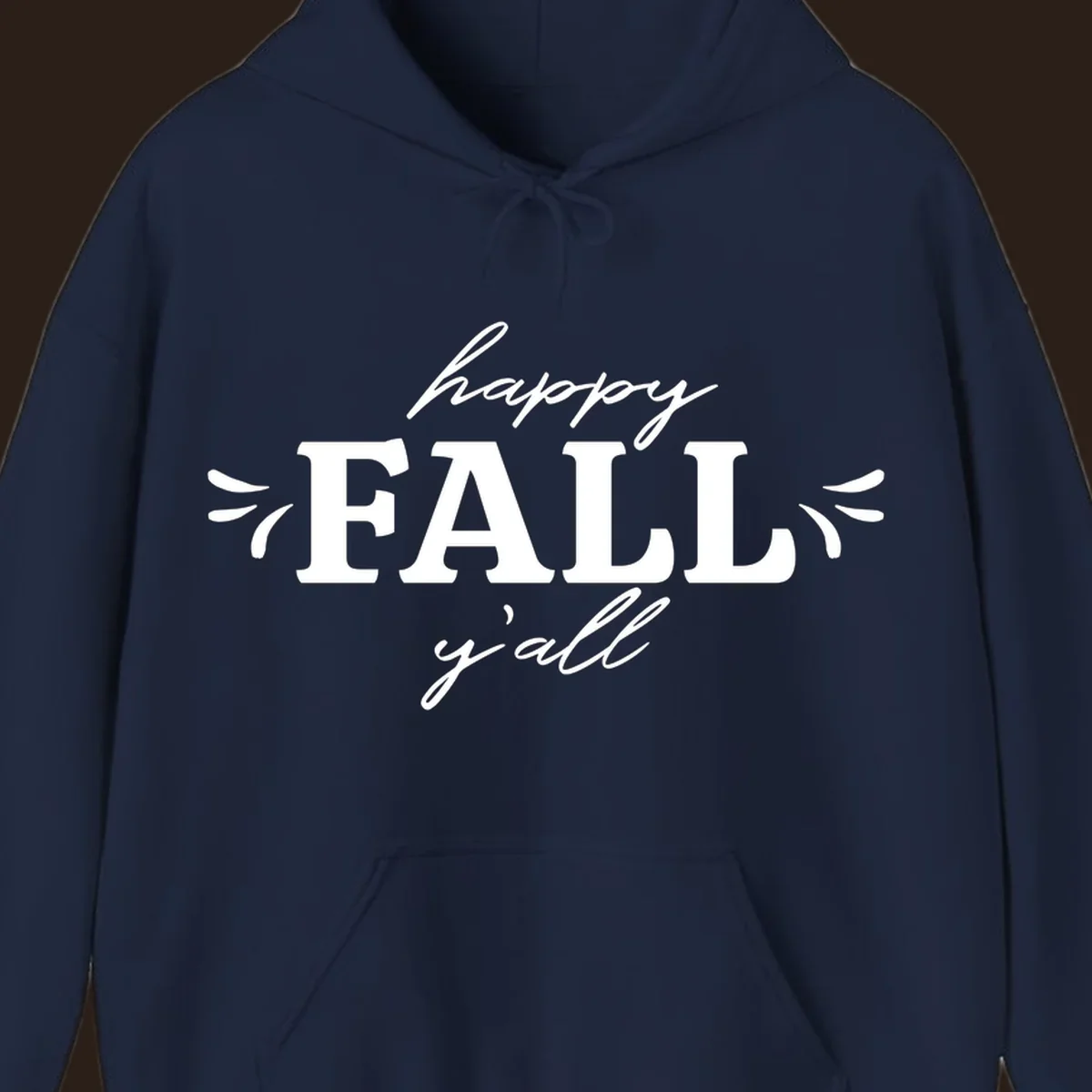 Happy Fall Y'all typography design for autumn.