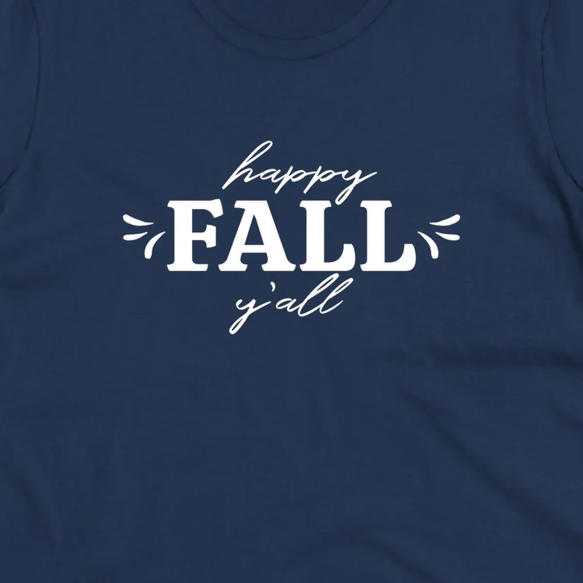 Happy Fall Y'all typography design for autumn.