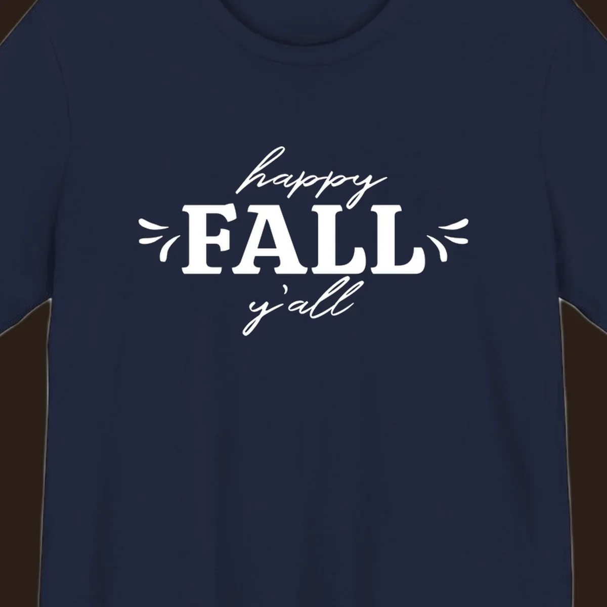 Happy Fall Y'all typography design for autumn.