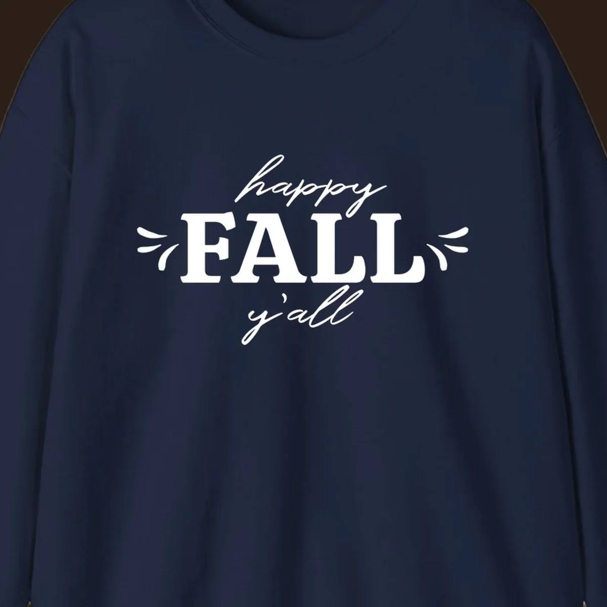 Happy Fall Y'all typography design for autumn.