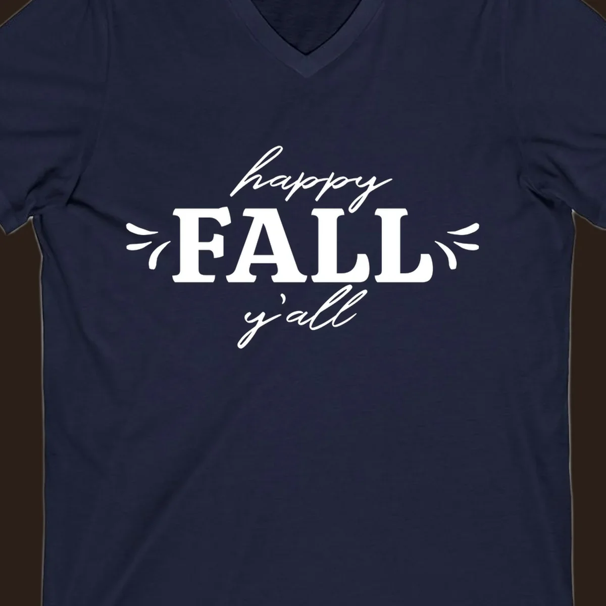 Happy Fall Y'all typography design for autumn.