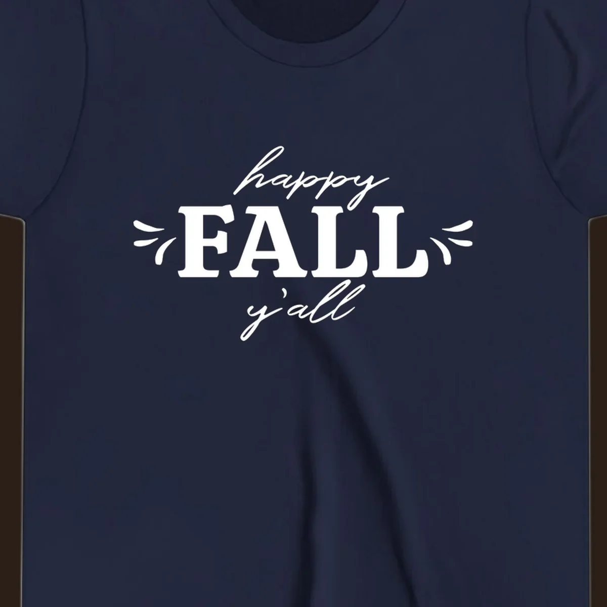 Happy Fall Y'all typography design for autumn.