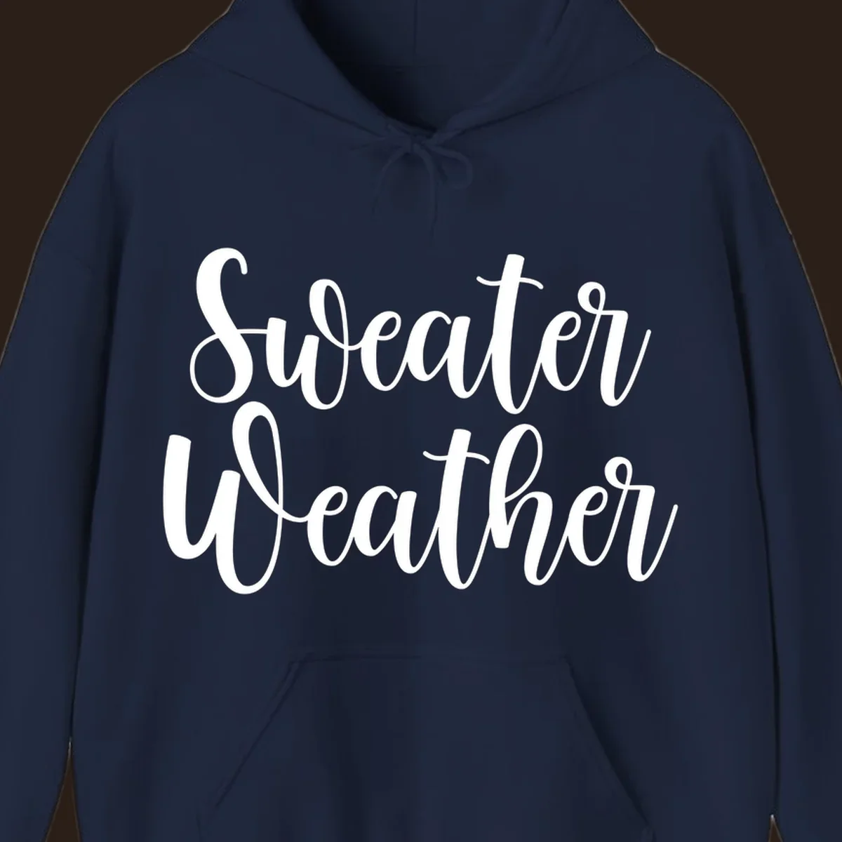 Sweater Weather text in white script font.