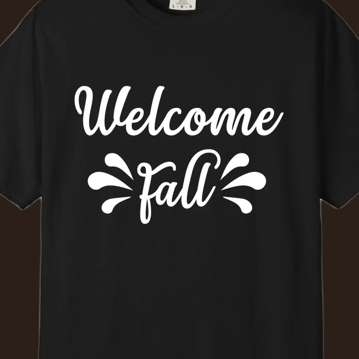 Welcome fall script text design