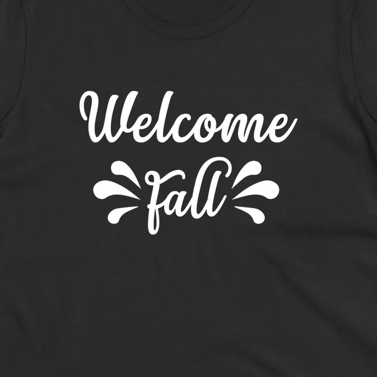 Welcome fall script text design