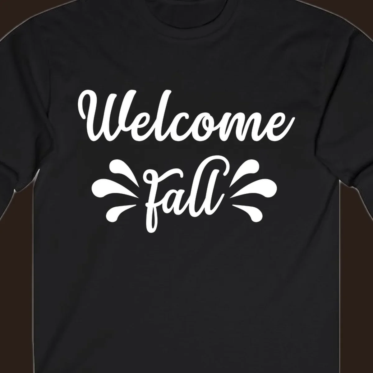 Welcome fall script text design