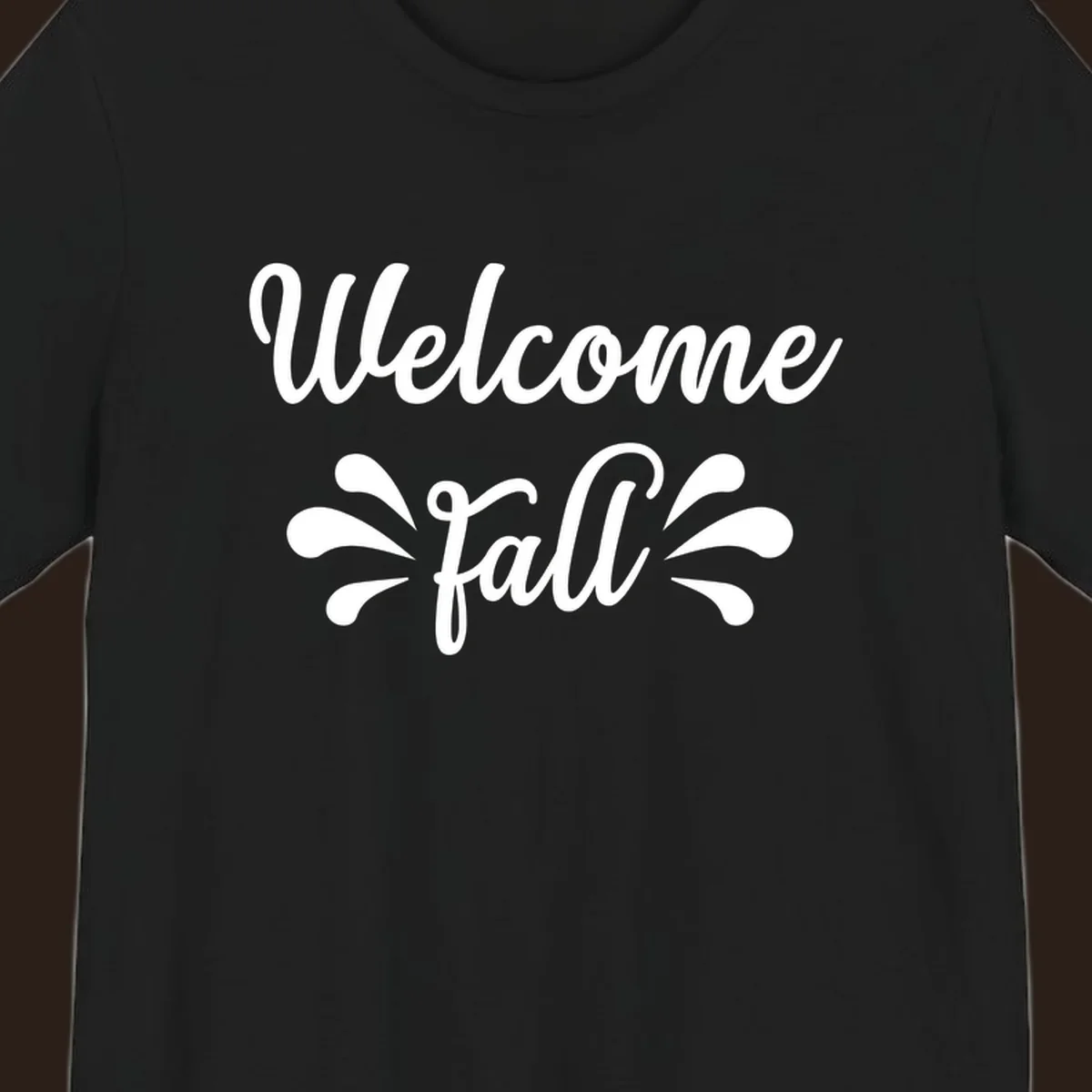 Welcome fall script text design