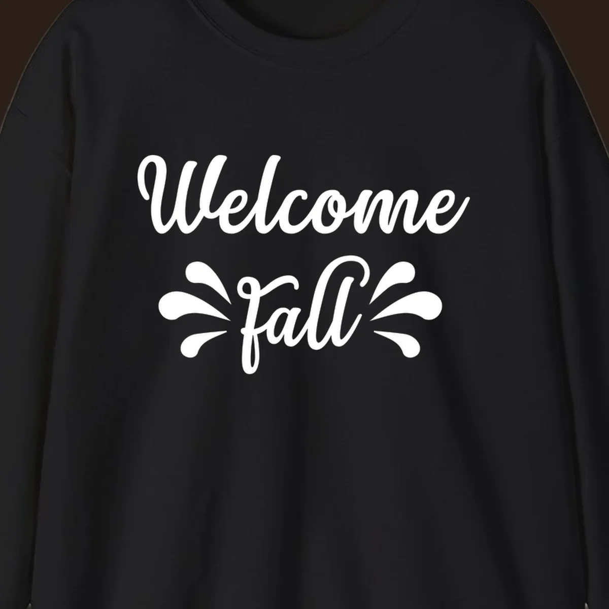 Welcome fall script text design