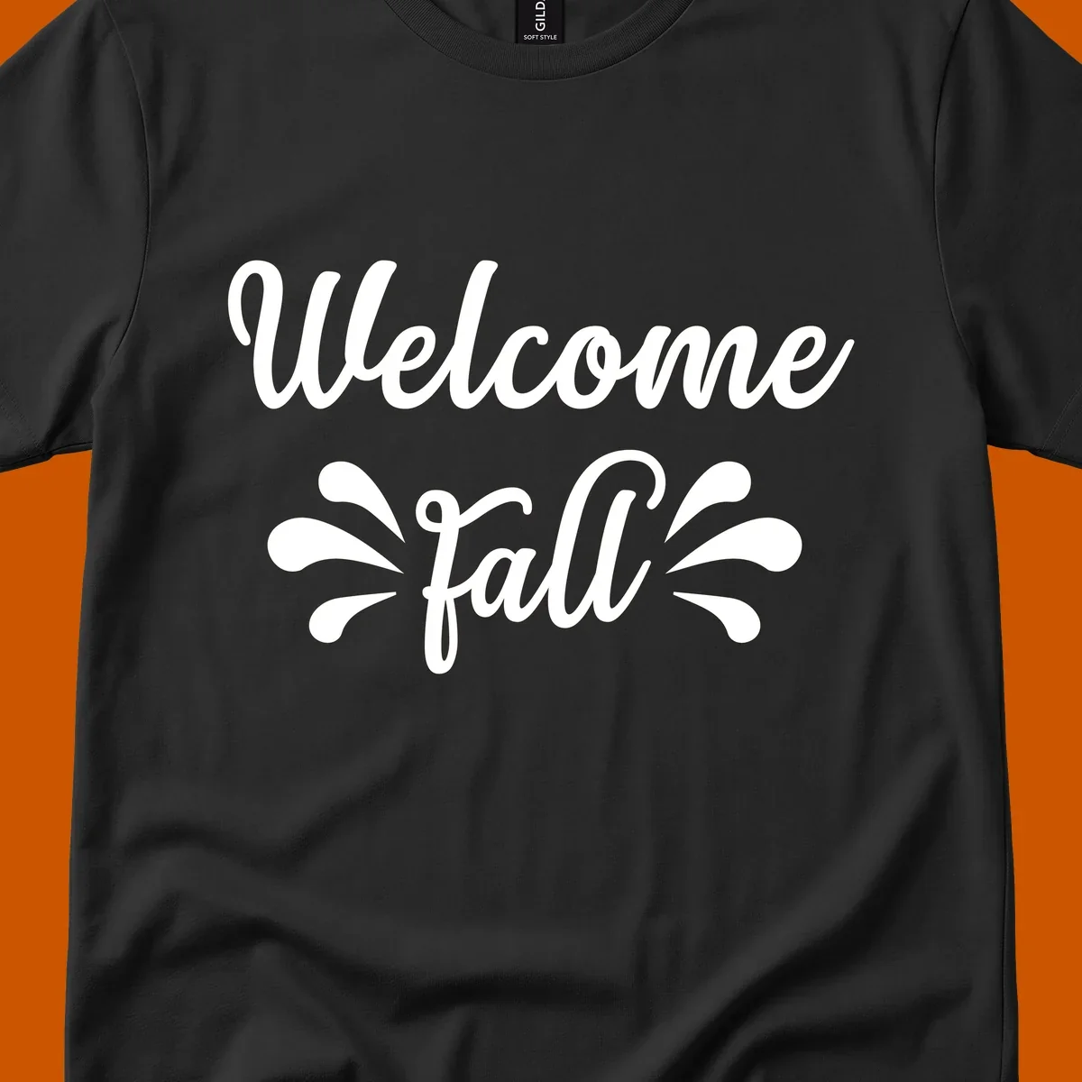 Welcome fall script text design