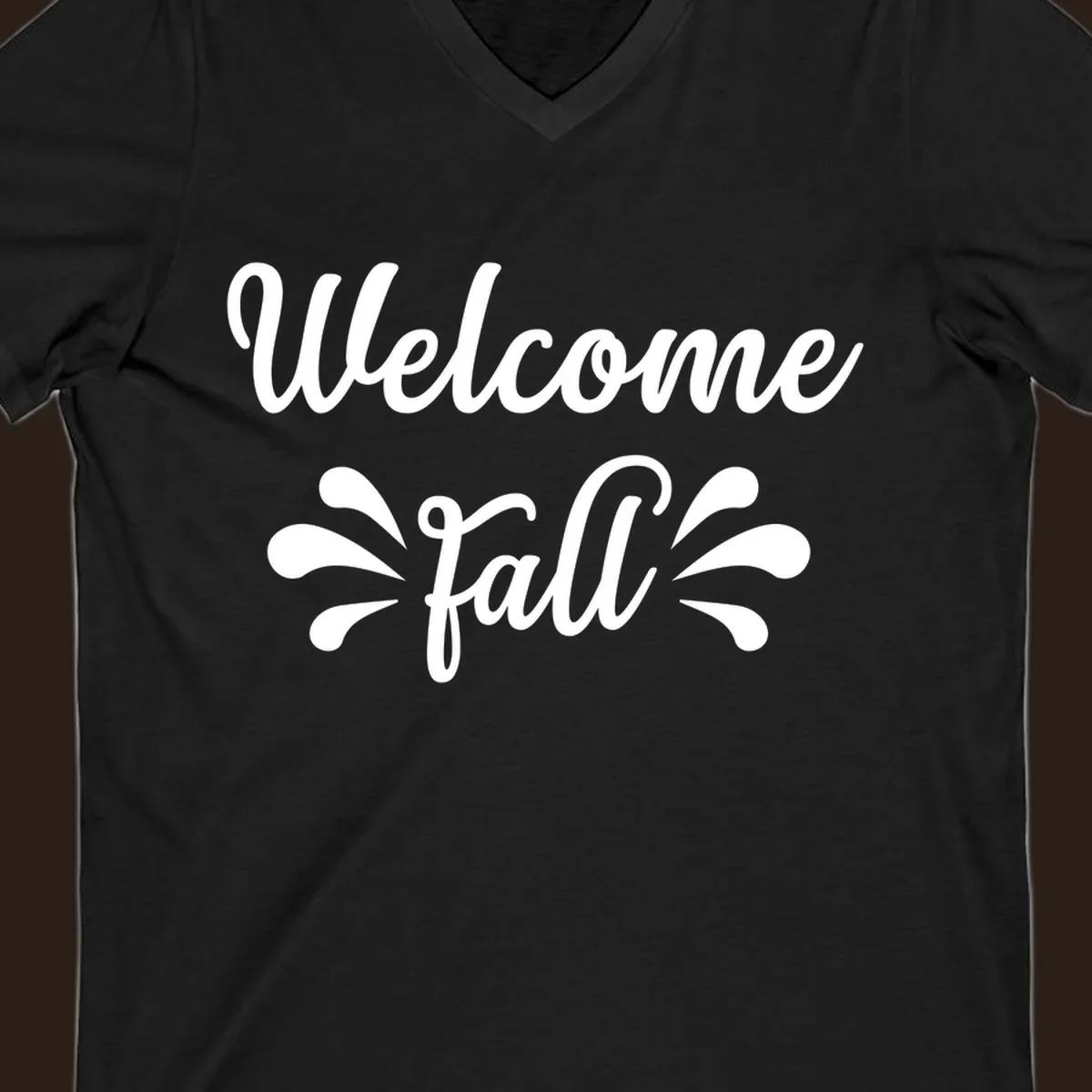 Welcome fall script text design