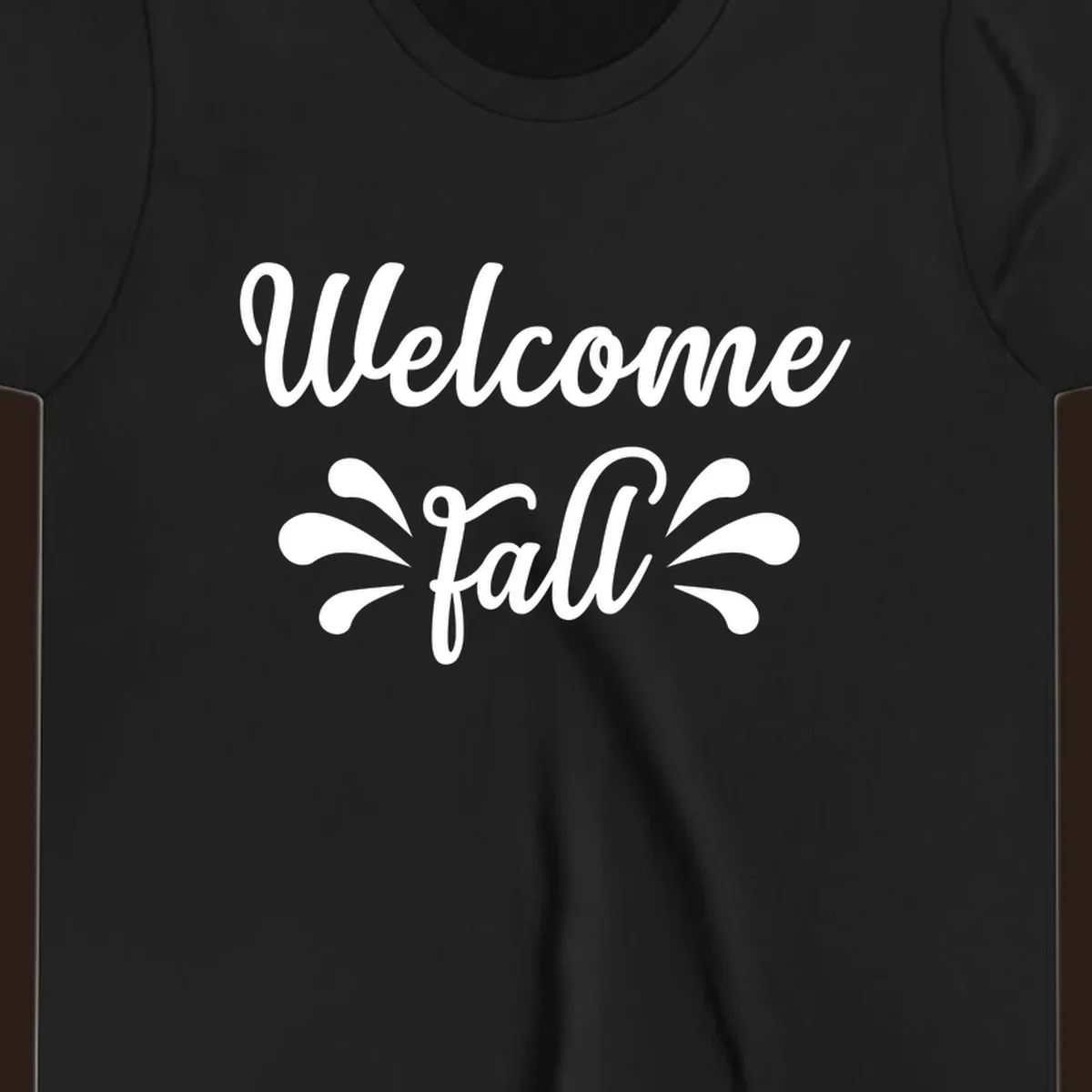 Welcome fall script text design