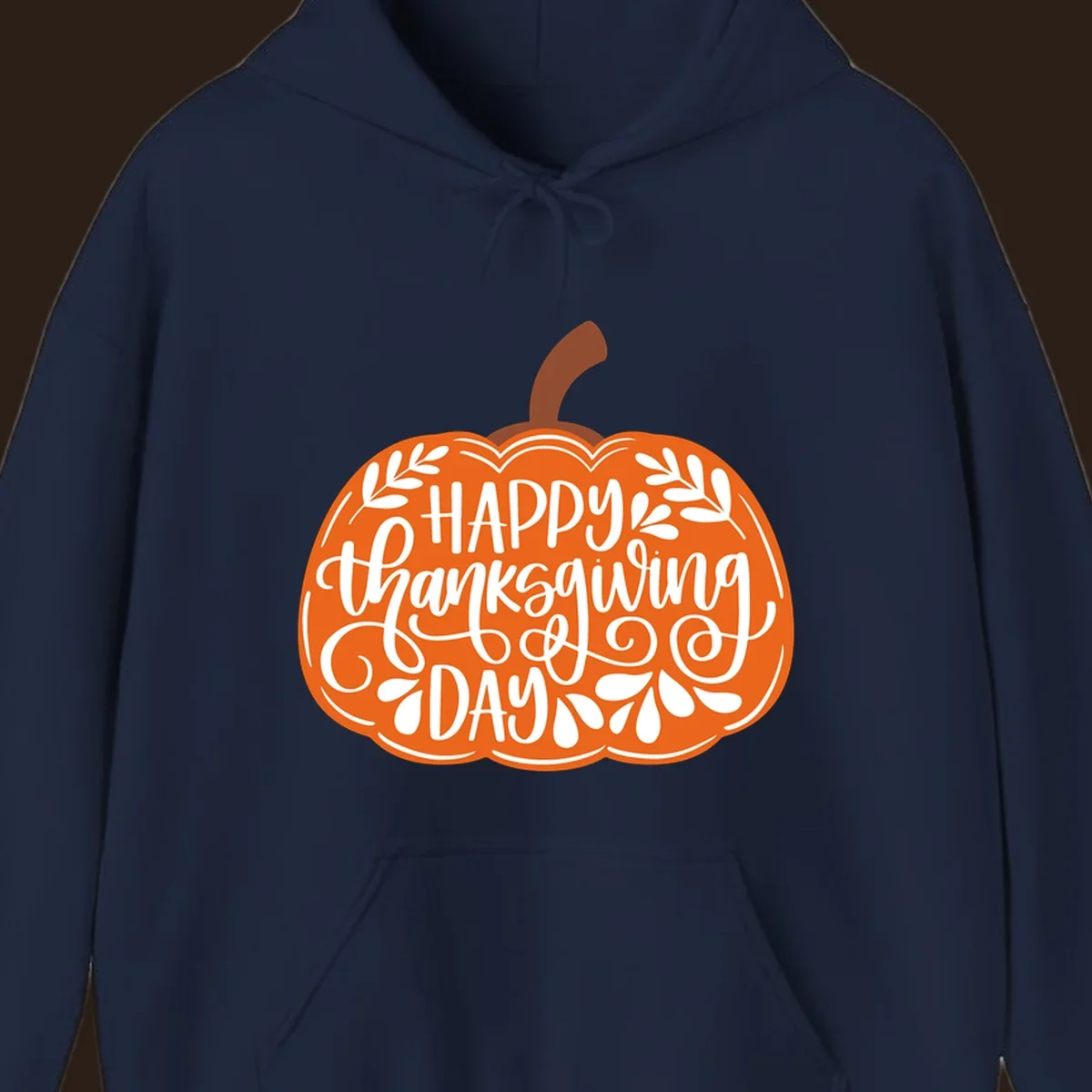 Thanksgiving pumpkin with "Happy Thanksgiving Day" text, part of the thanksgiving-pumpkin-text design.