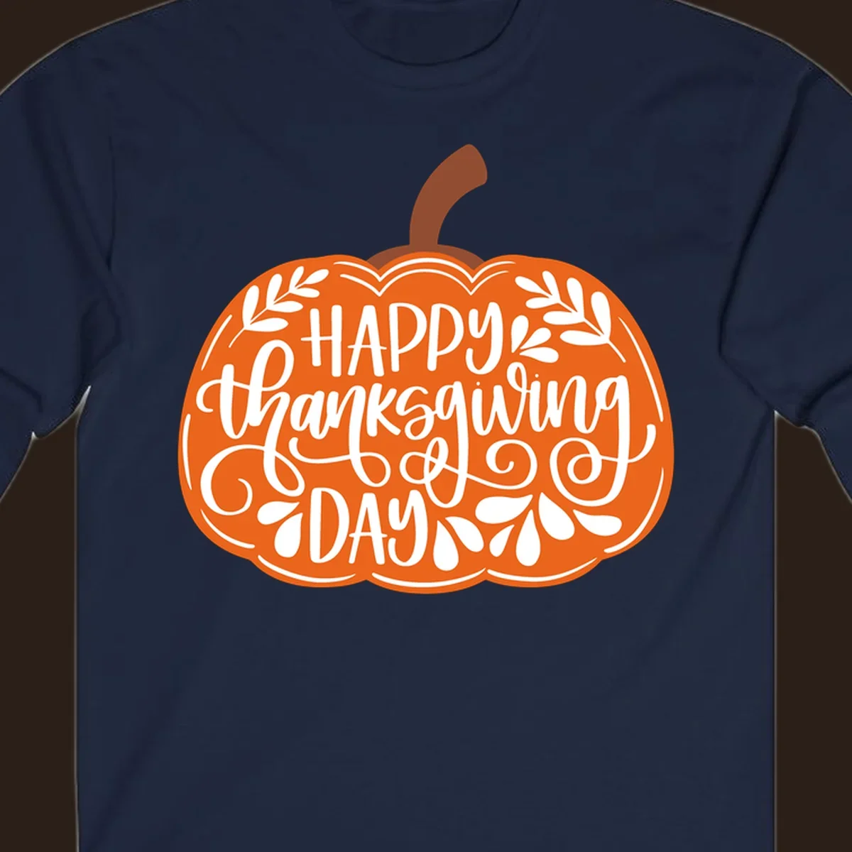 Thanksgiving pumpkin with "Happy Thanksgiving Day" text, part of the thanksgiving-pumpkin-text design.