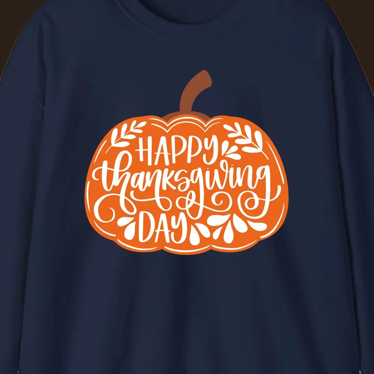 Thanksgiving pumpkin with "Happy Thanksgiving Day" text, part of the thanksgiving-pumpkin-text design.