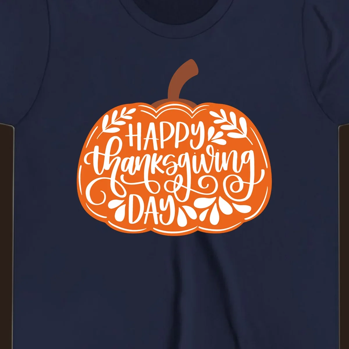 Thanksgiving pumpkin with "Happy Thanksgiving Day" text, part of the thanksgiving-pumpkin-text design.