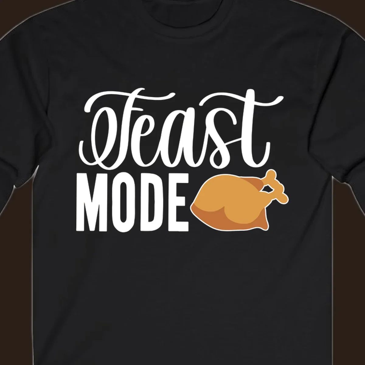 Feast Mode Turkey Illustration for Thanksgiving