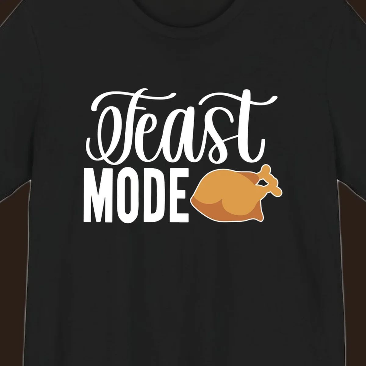 Feast Mode Turkey Illustration for Thanksgiving