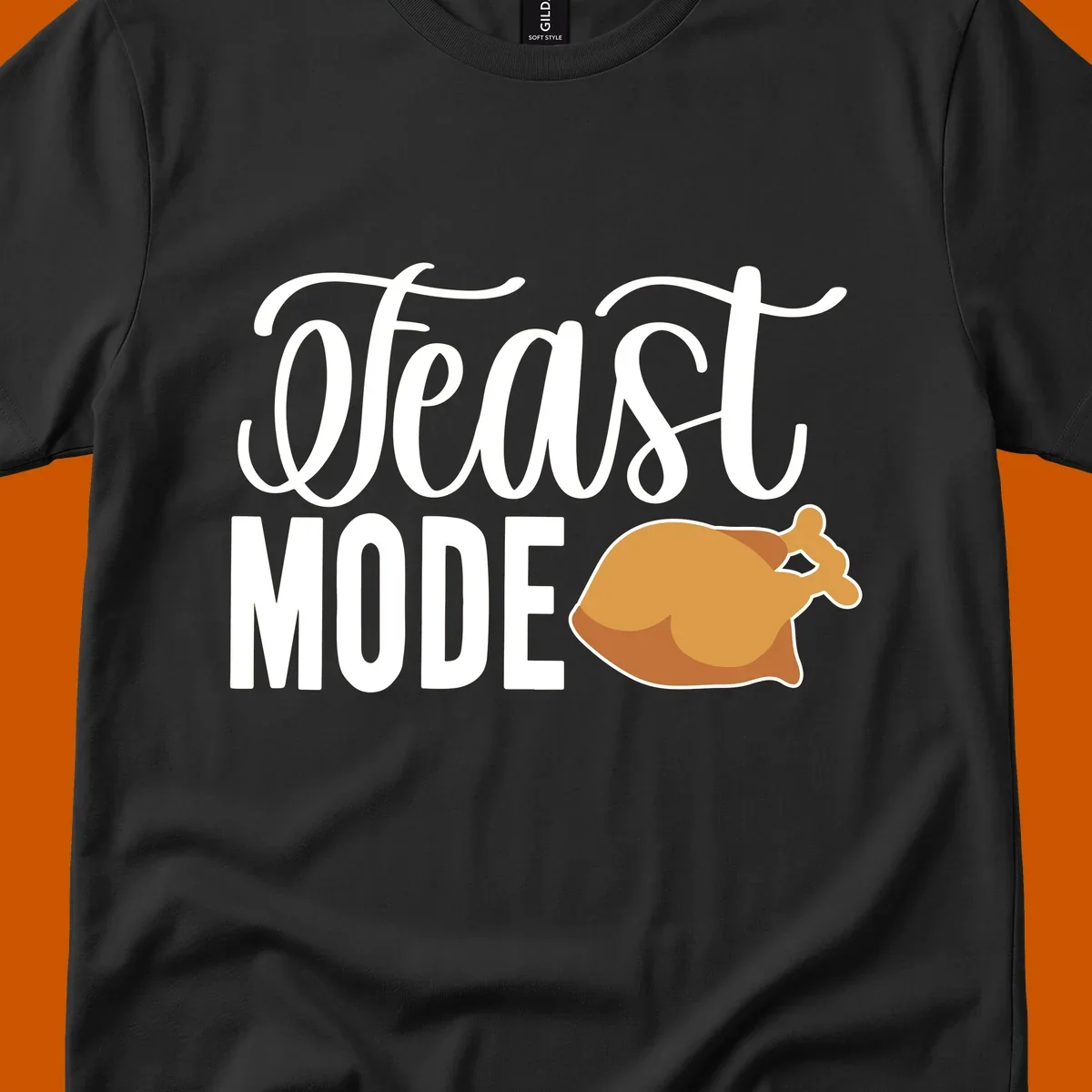 Feast Mode Turkey Illustration for Thanksgiving