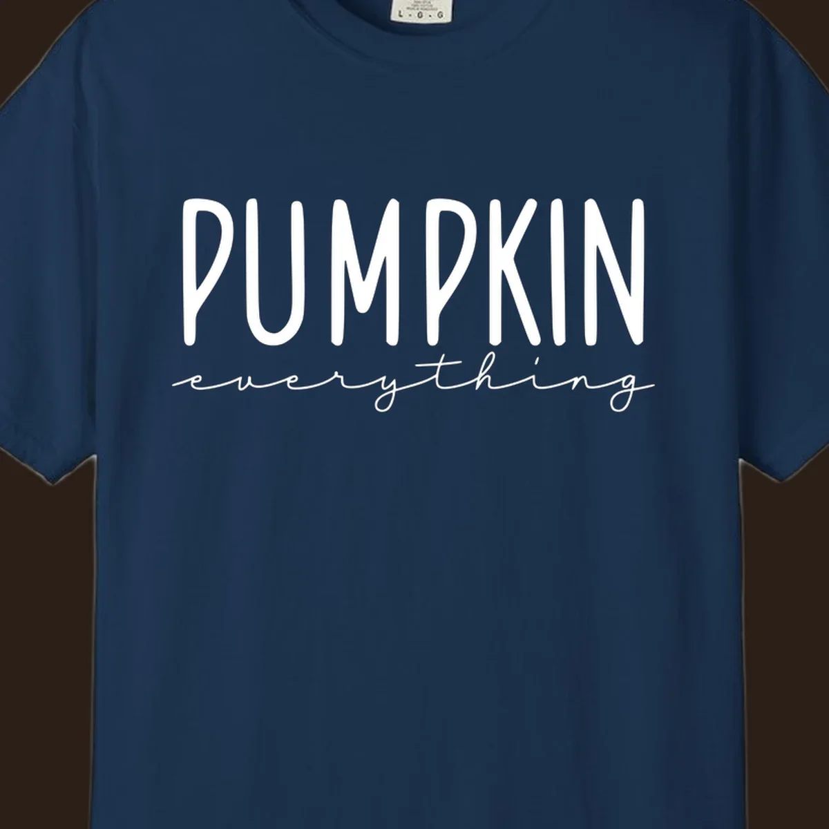 Pumpkin Everything text design with bold PUMPKIN and cursive everything.