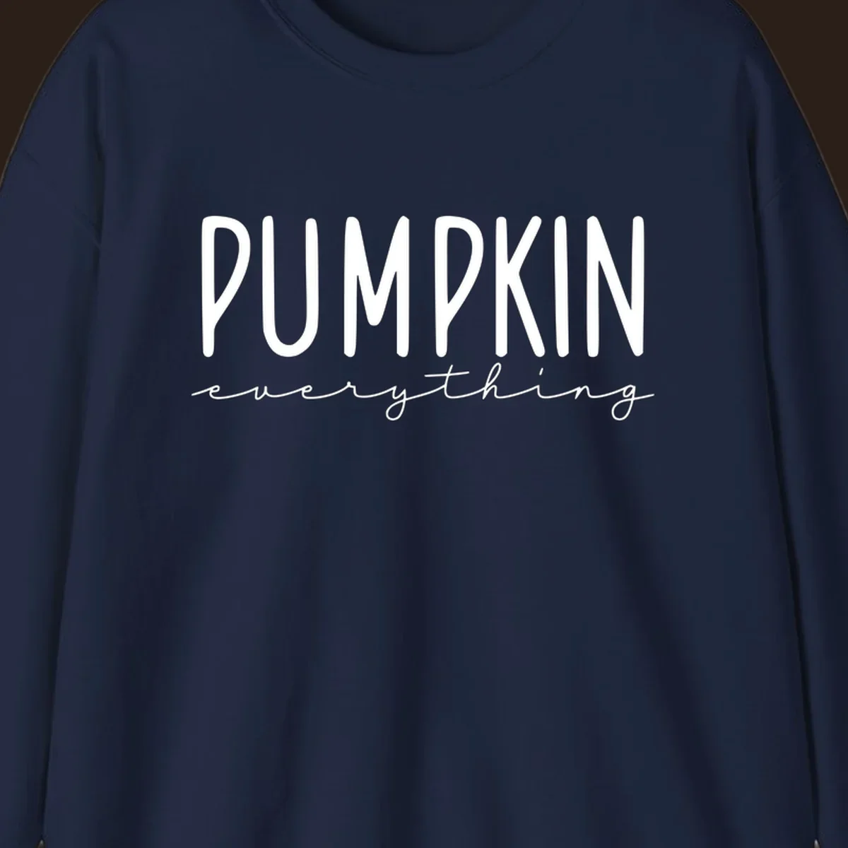 Pumpkin Everything text design with bold PUMPKIN and cursive everything.