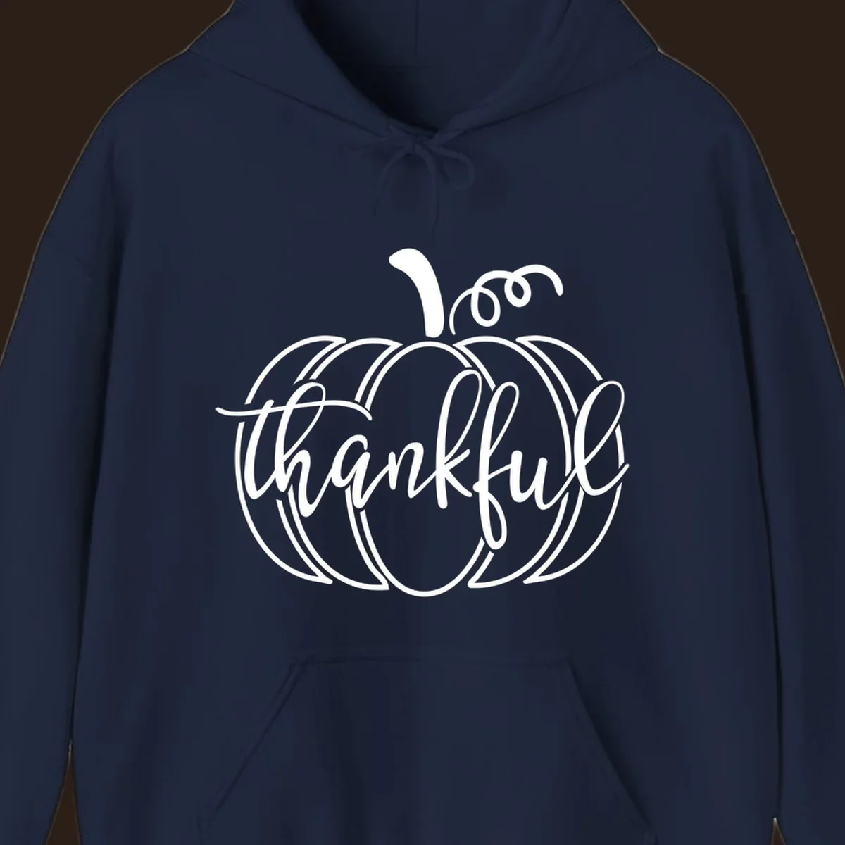Thankful pumpkin script design for Thanksgiving shirts