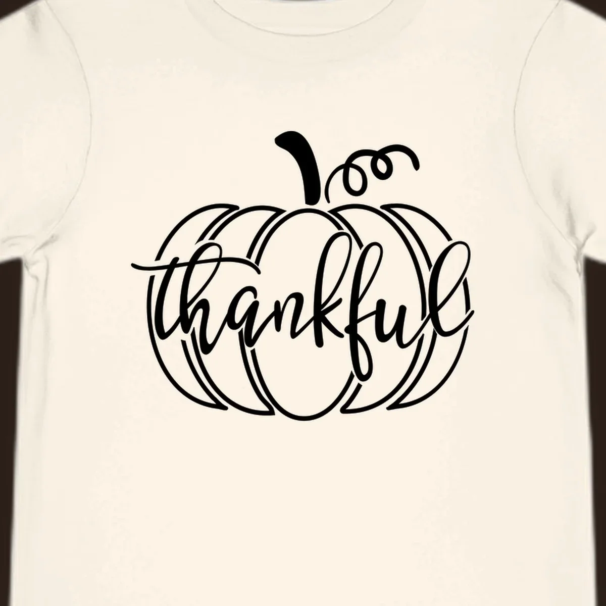 Thankful pumpkin script design for Thanksgiving shirts