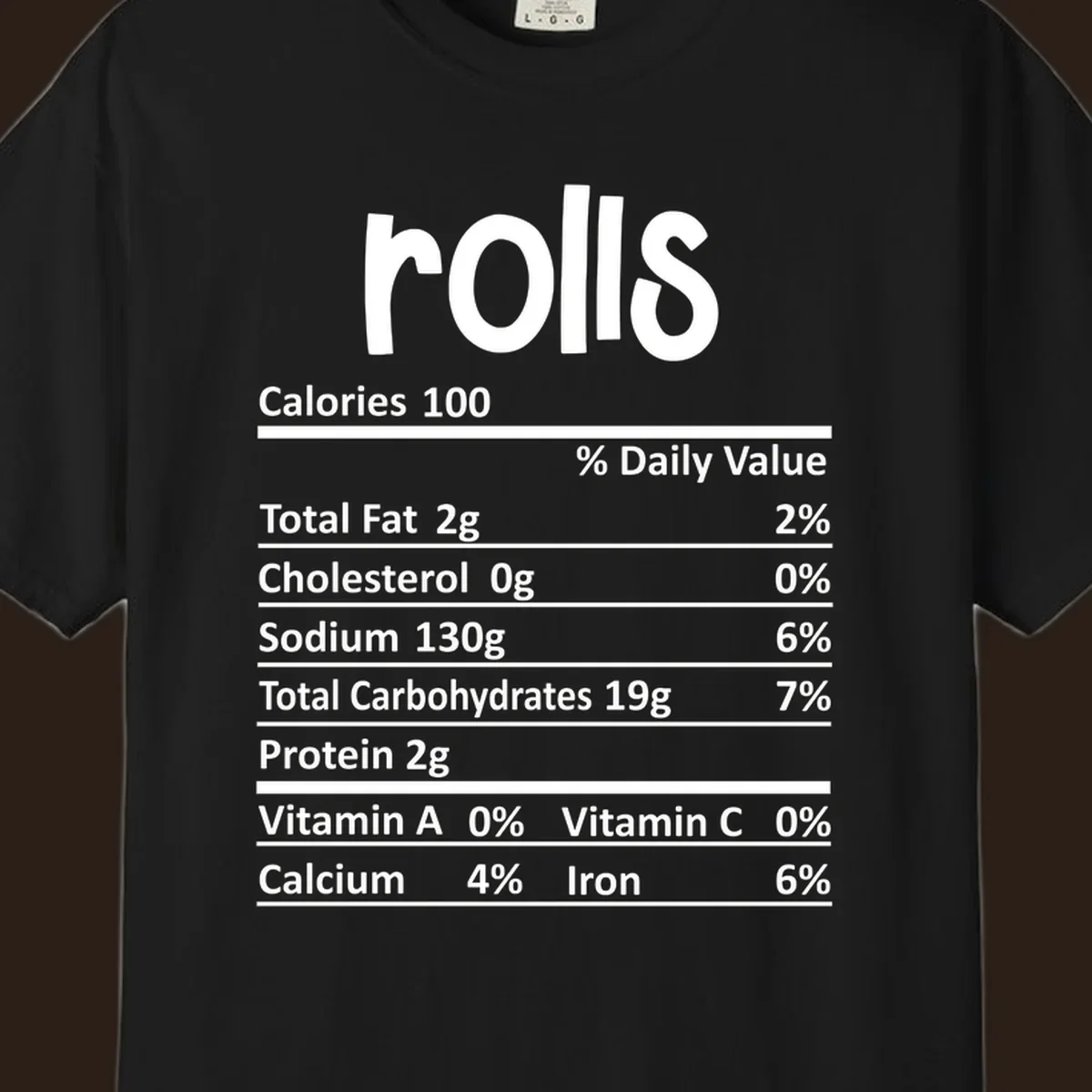 rolls nutrition facts label design