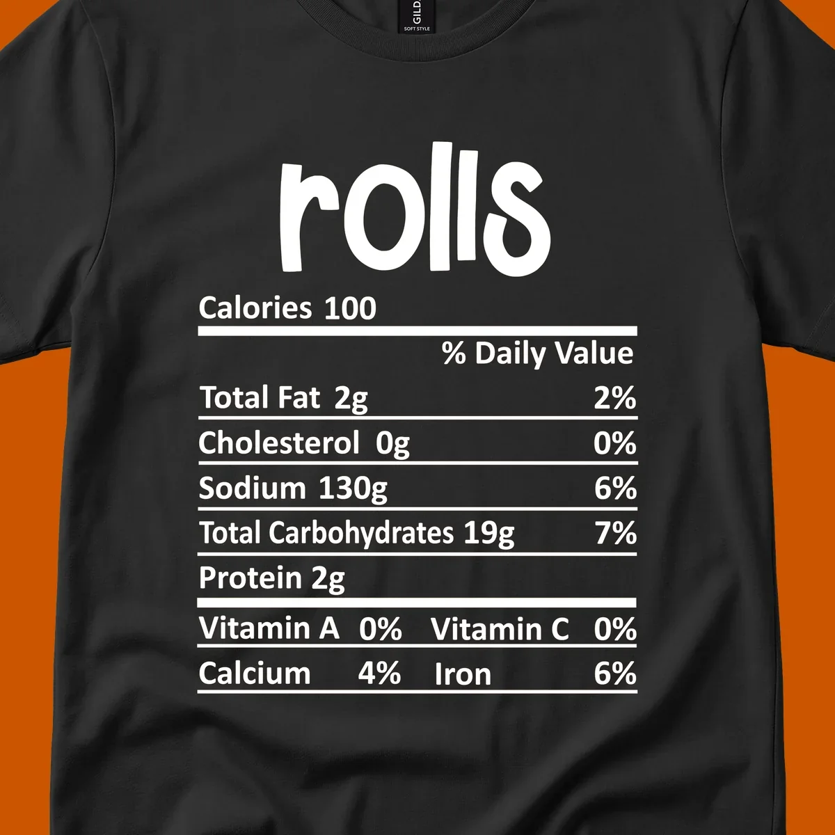 rolls nutrition facts label design