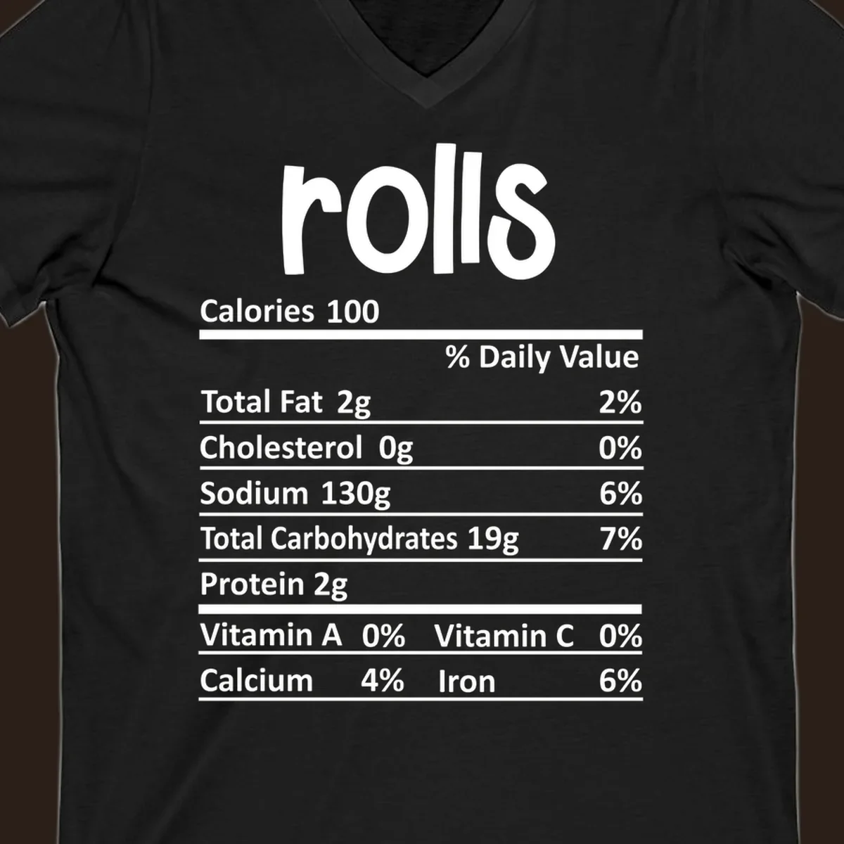 rolls nutrition facts label design