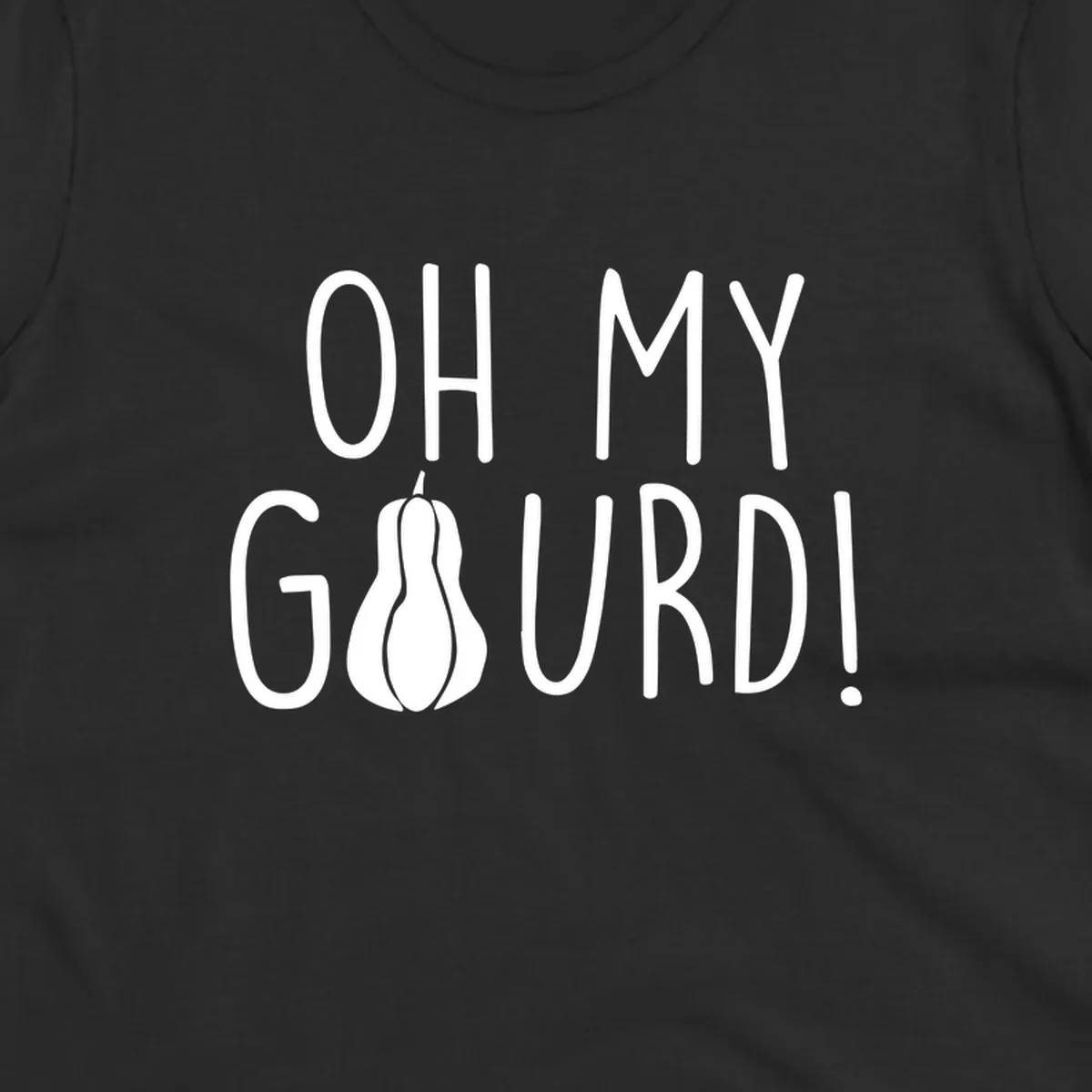 Oh my gourd pun design with text and gourd illustration