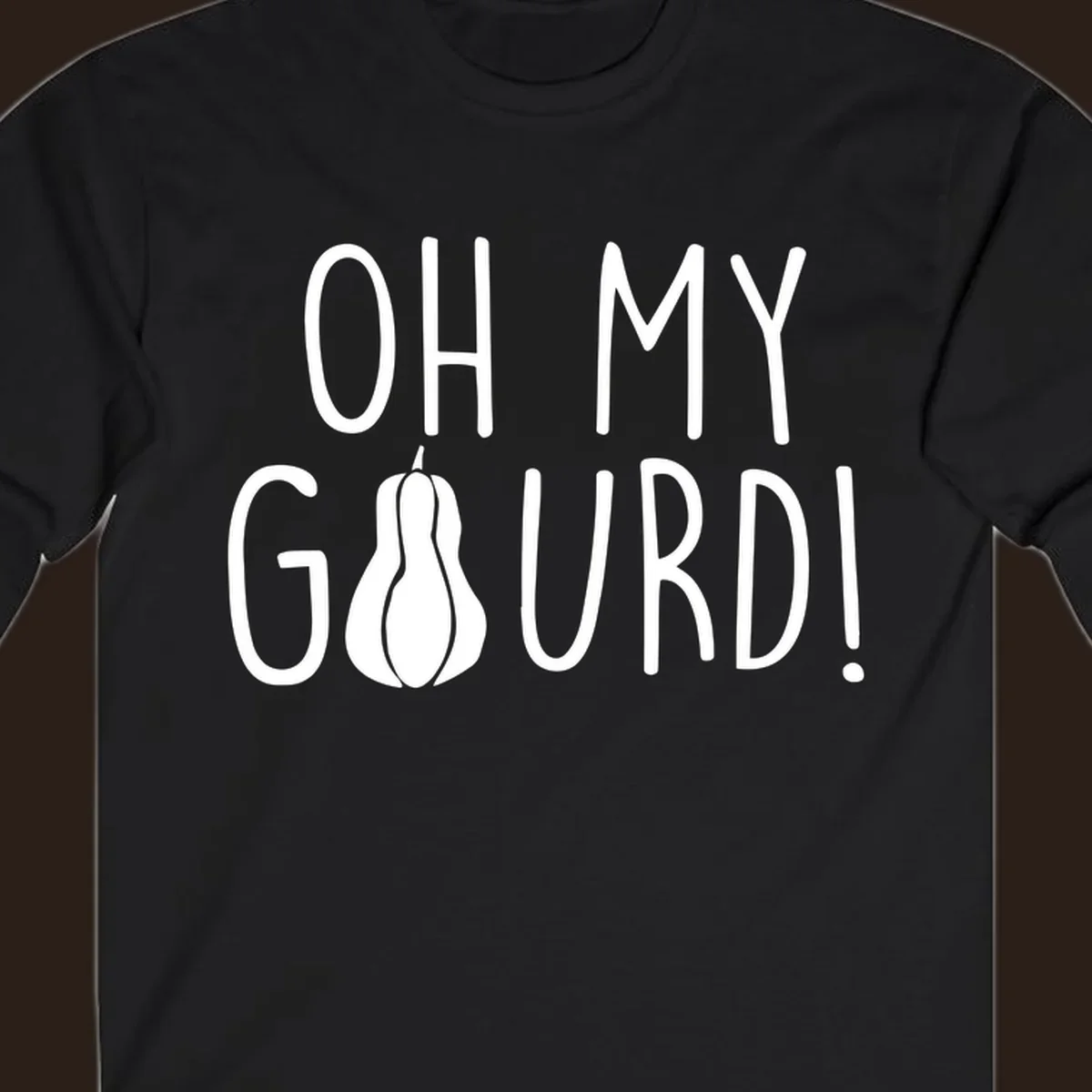 Oh my gourd pun design with text and gourd illustration