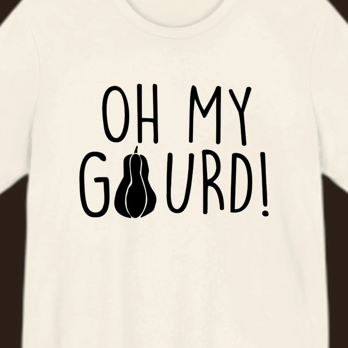 Oh my gourd pun design with text and gourd illustration