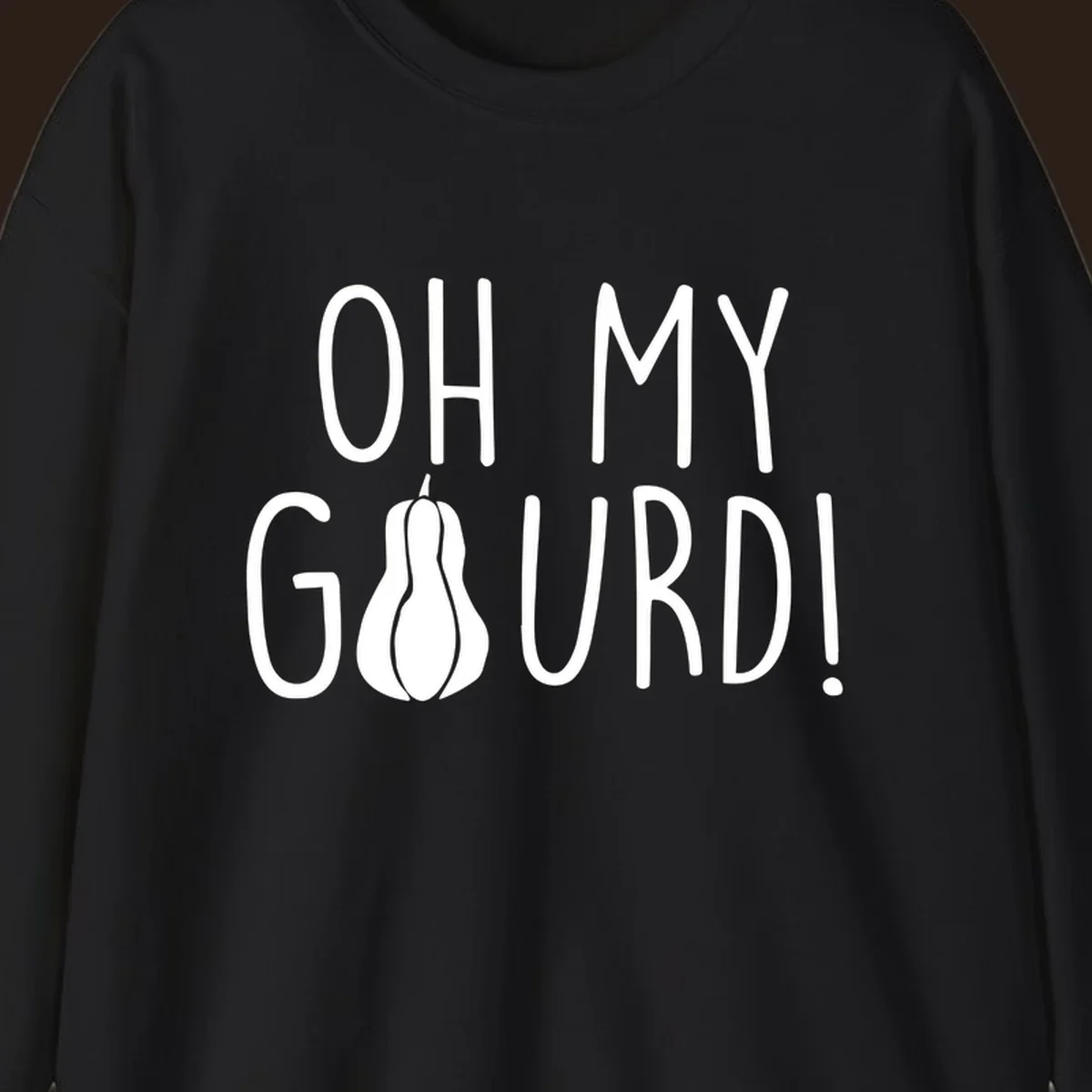 Oh my gourd pun design with text and gourd illustration