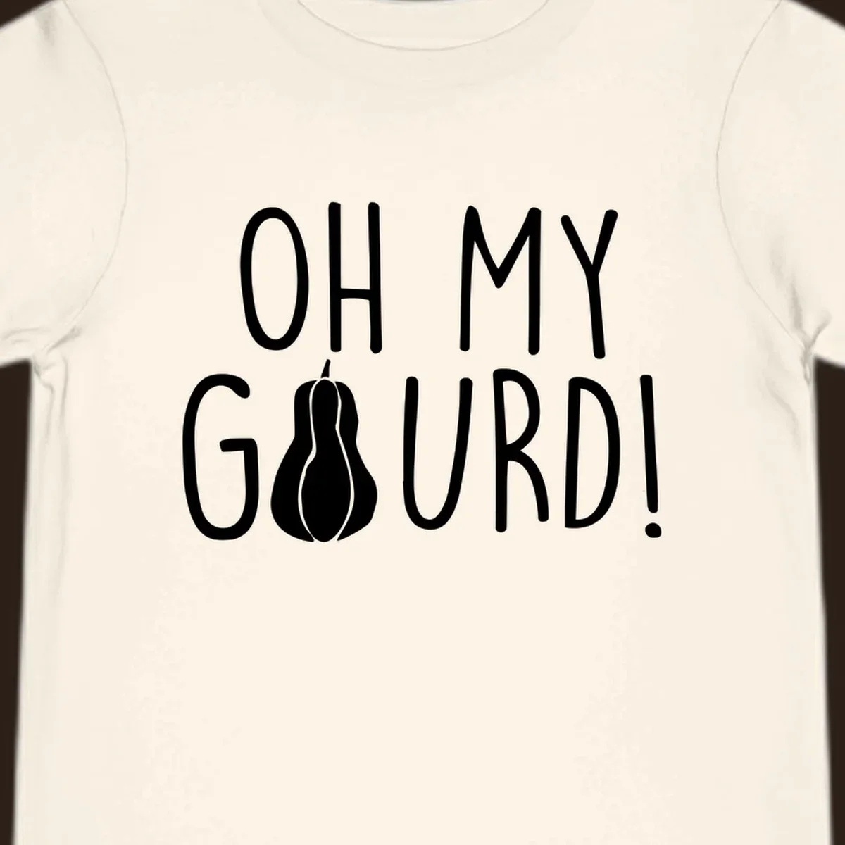 Oh my gourd pun design with text and gourd illustration