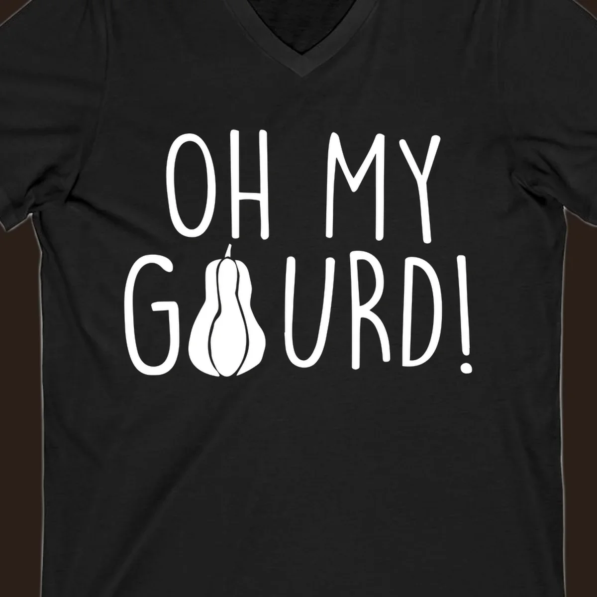 Oh my gourd pun design with text and gourd illustration