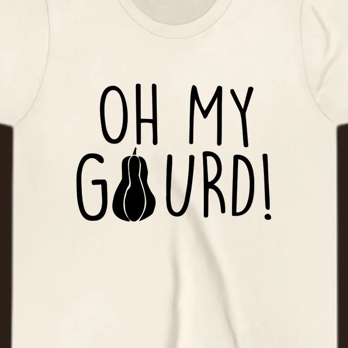 Oh my gourd pun design with text and gourd illustration