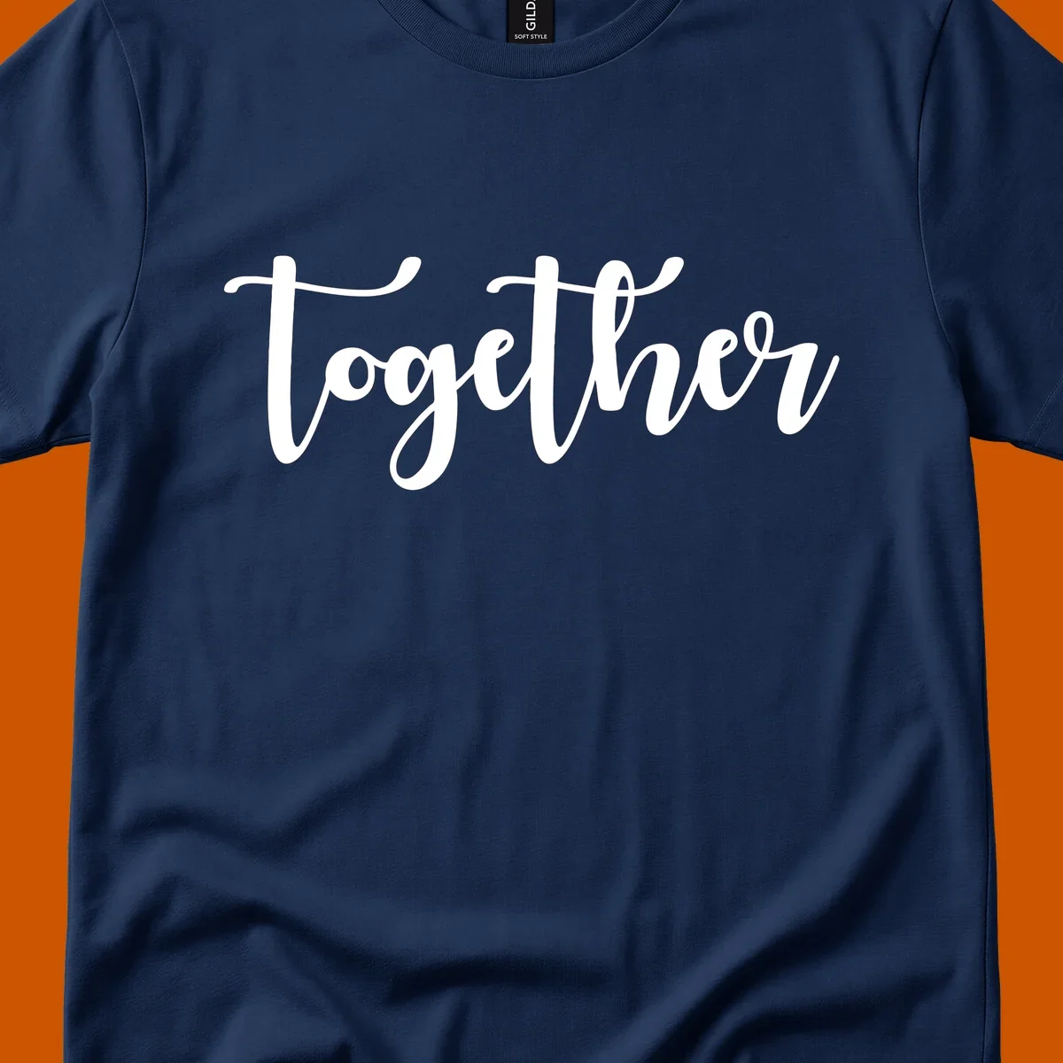 White script text 'Together' on black background, for family gatherings.