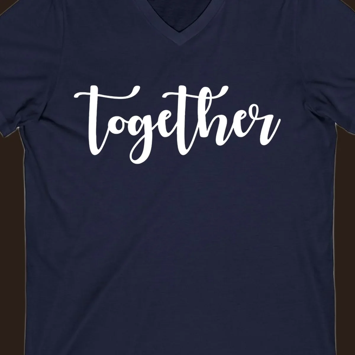 White script text 'Together' on black background, for family gatherings.