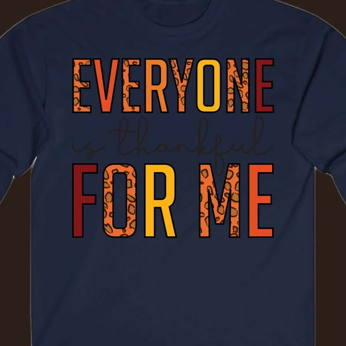 Everyone Is For Me typography with leopard print accents.