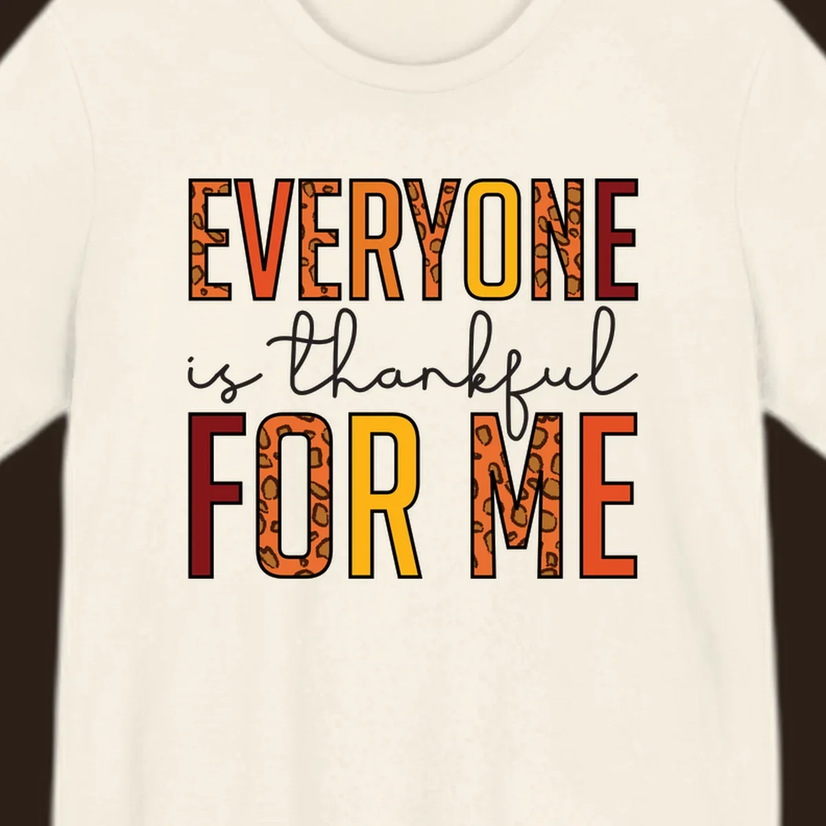 Everyone Is For Me typography with leopard print accents.