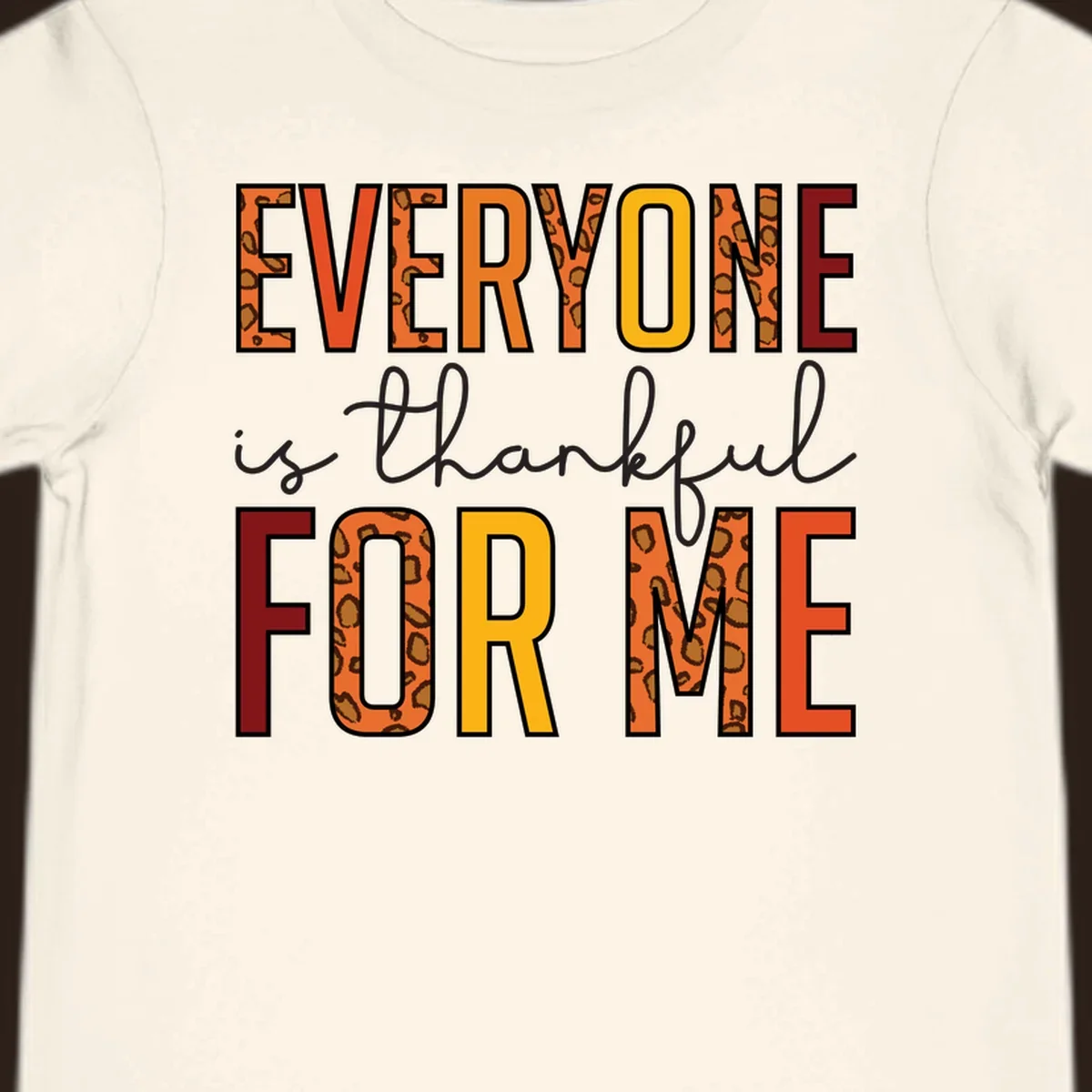 Everyone Is For Me typography with leopard print accents.