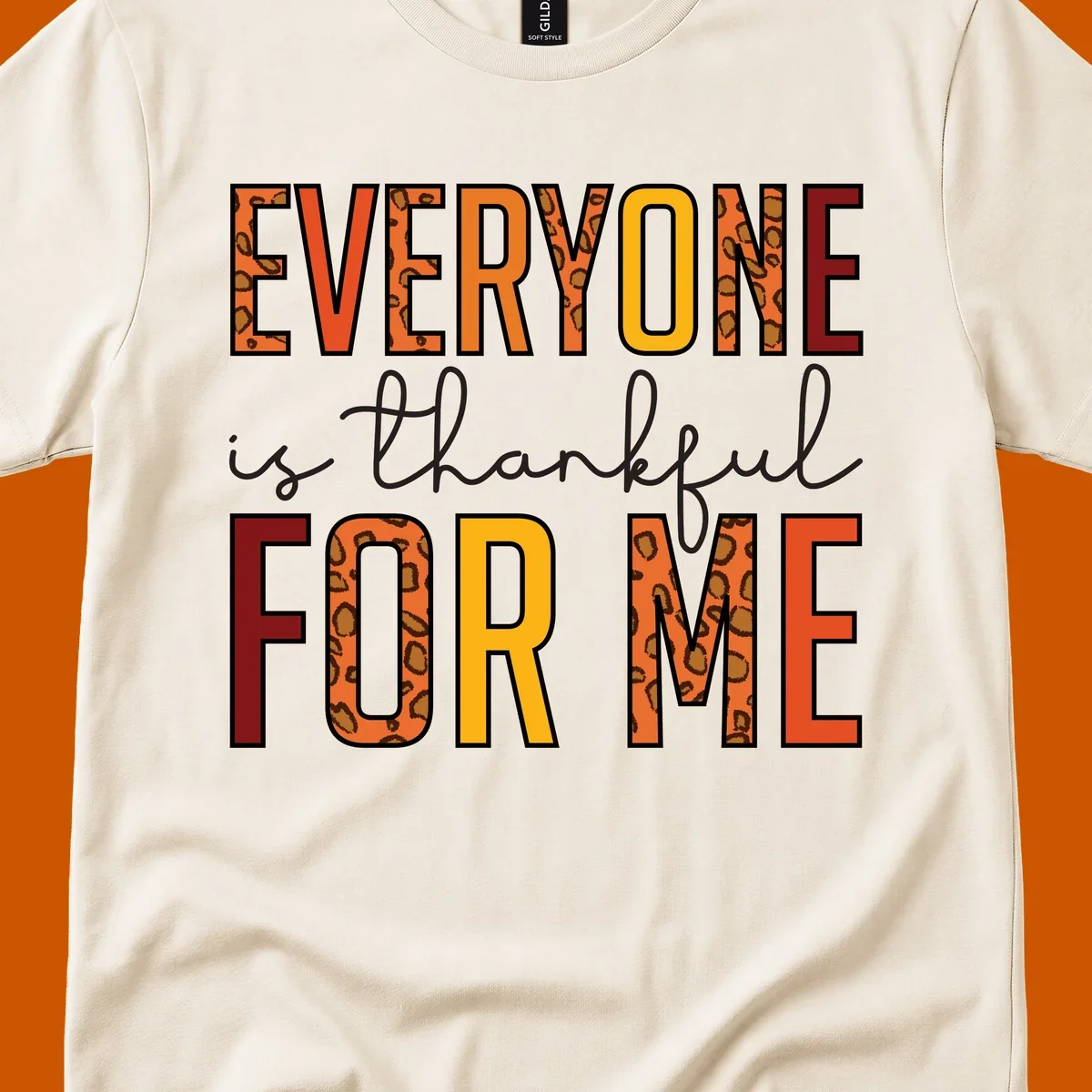 Everyone Is For Me typography with leopard print accents.
