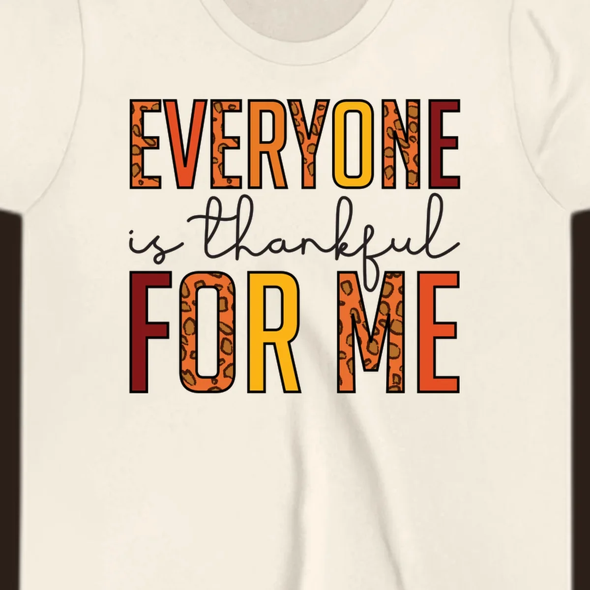 Everyone Is For Me typography with leopard print accents.