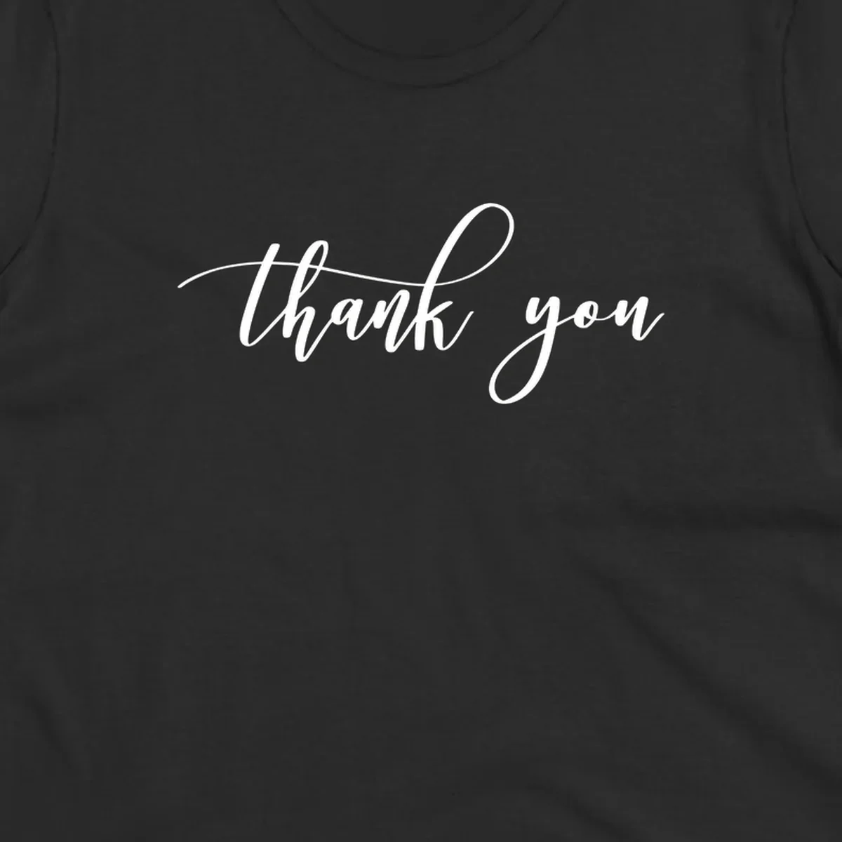 Elegant handwritten thank you script in white on a dark background.