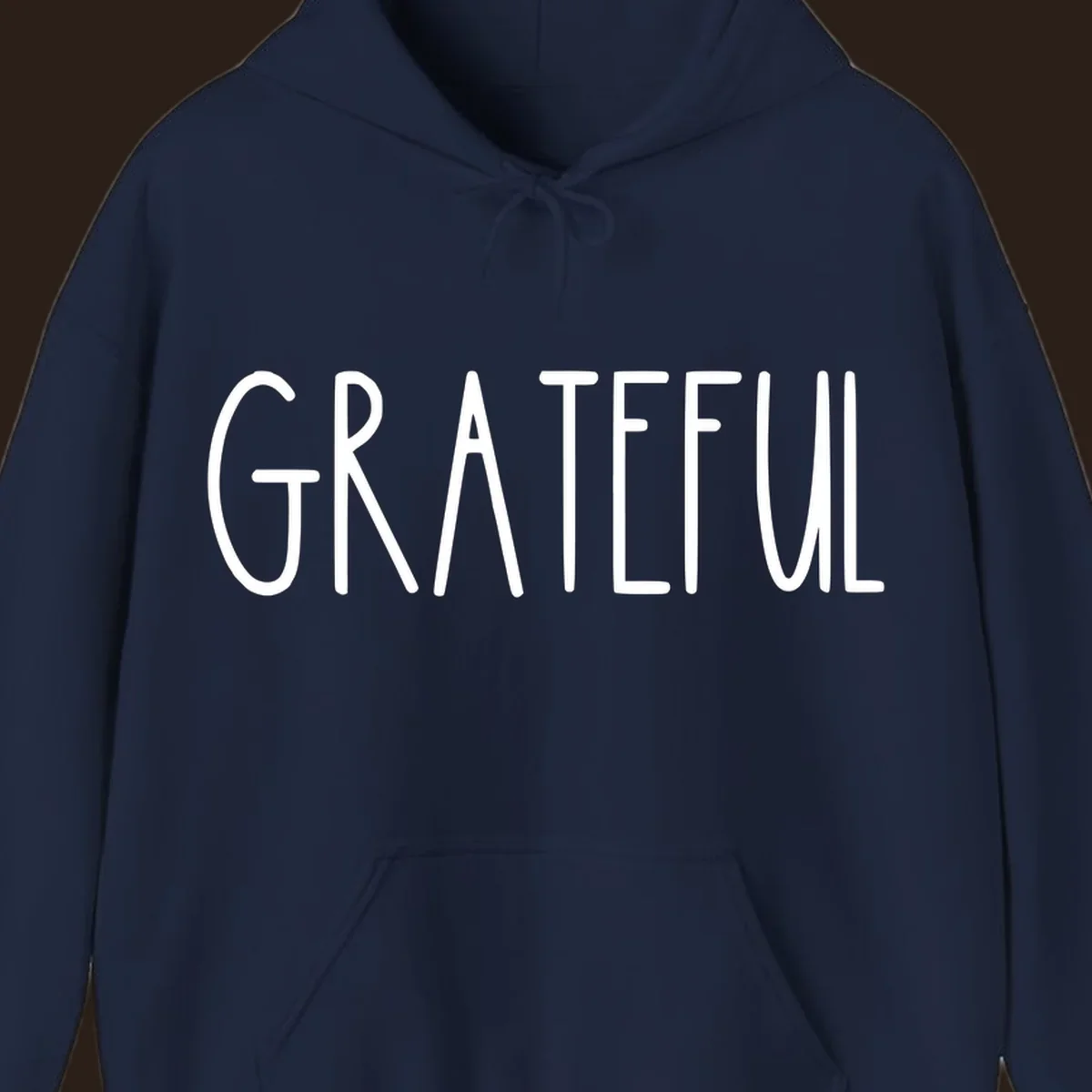 Bold white typography spelling out GRATEFUL, suitable for Thanksgiving.