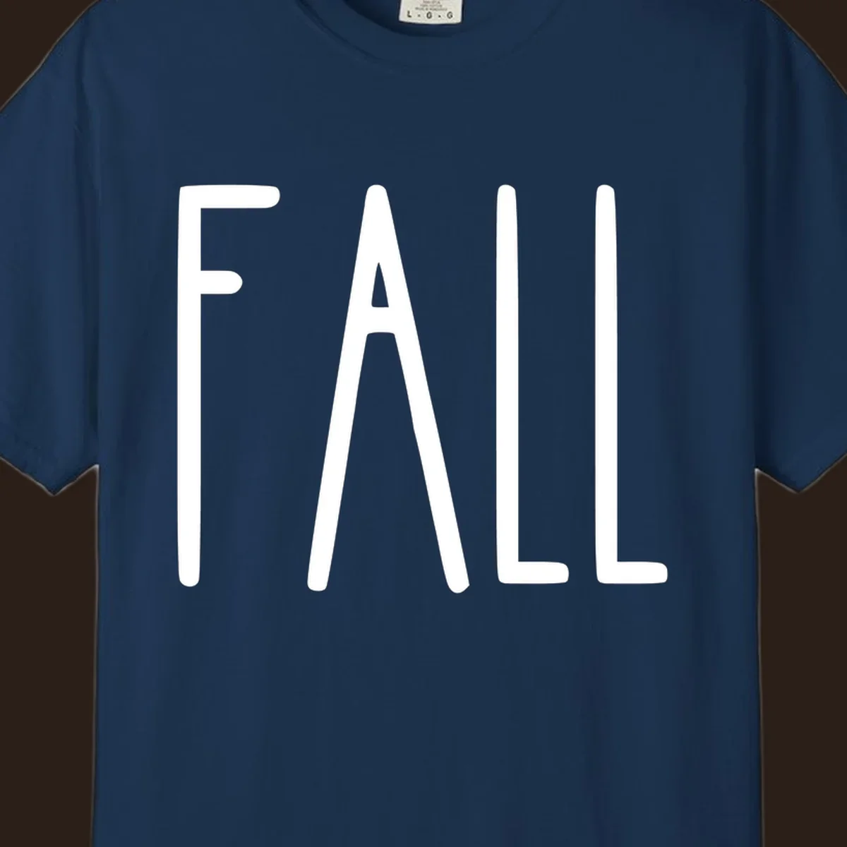 Fall season text design with white lettering on a dark background.